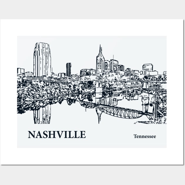 Nashville - Tennessee Wall Art by Lakeric